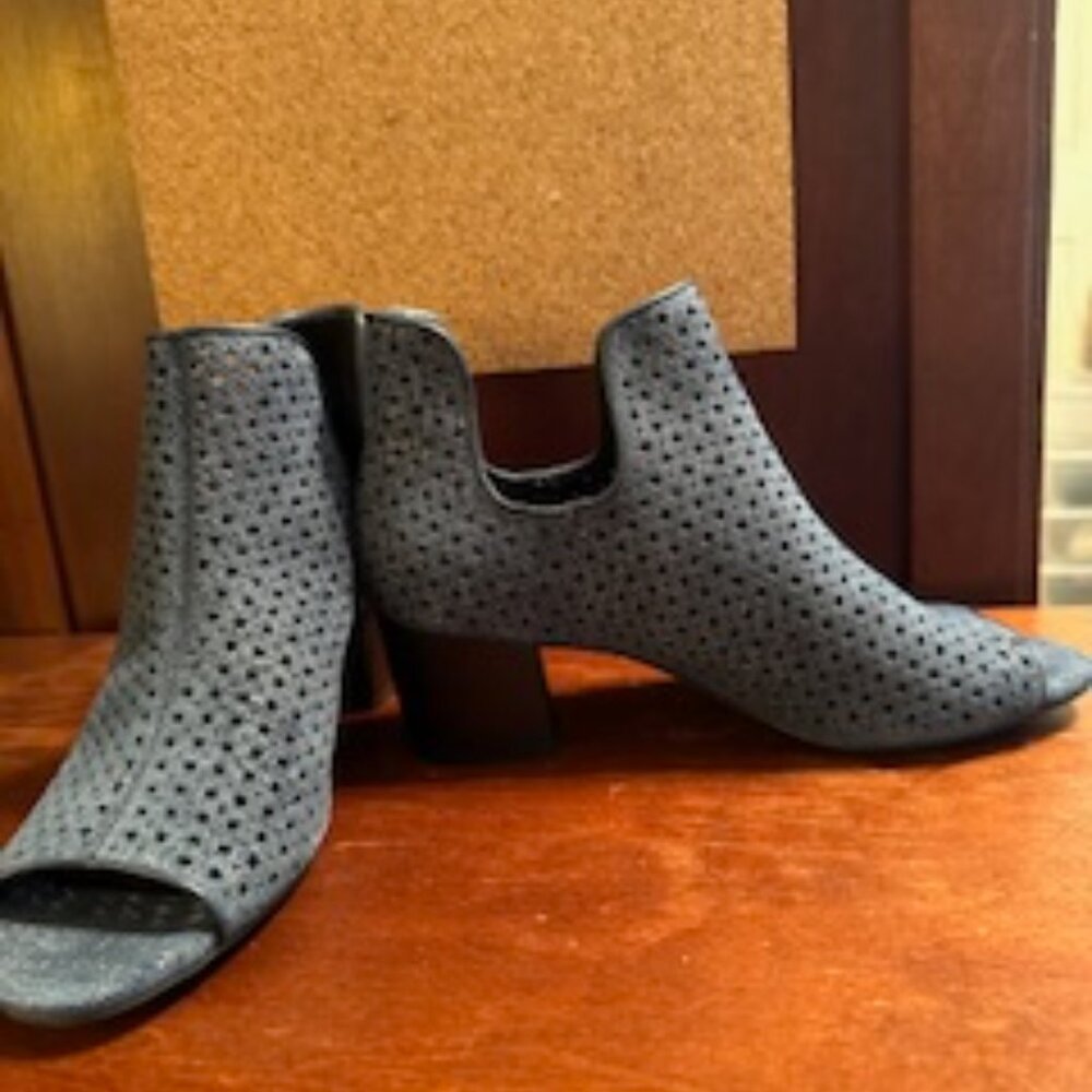 Blue Perforated Bootties - 2 Inch Booties